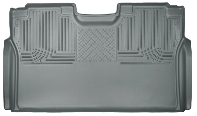 Husky Liners 15 Ford F-150 SuperCrew Cab WeatherBeater Grey 2nd Seat Floor Liner