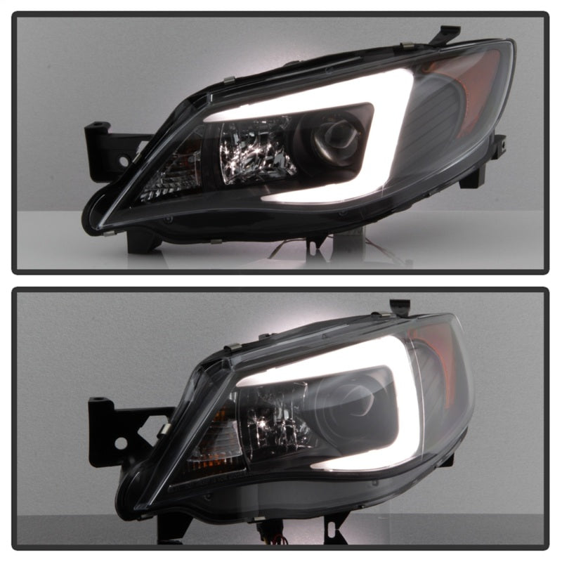 Spyder Subaru WRX 08-09 Projector Headlights - HID Model Only - Black PRO-YD-SWRX08-HID-LBDRL-BK
