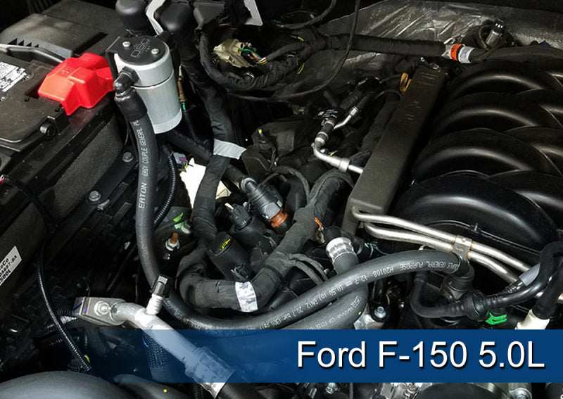 J&L 2011-2022 Ford F-150 2.7L/3.5L/5.0L Passenger Side Oil Separator 3.0 - Clear Anodized