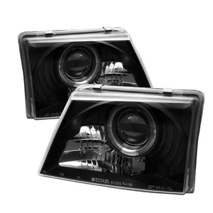 Spyder Ford Ranger 98-00 Projector Headlights LED Halo Black High 9005 Low H1 PRO-YD-FR98-BK