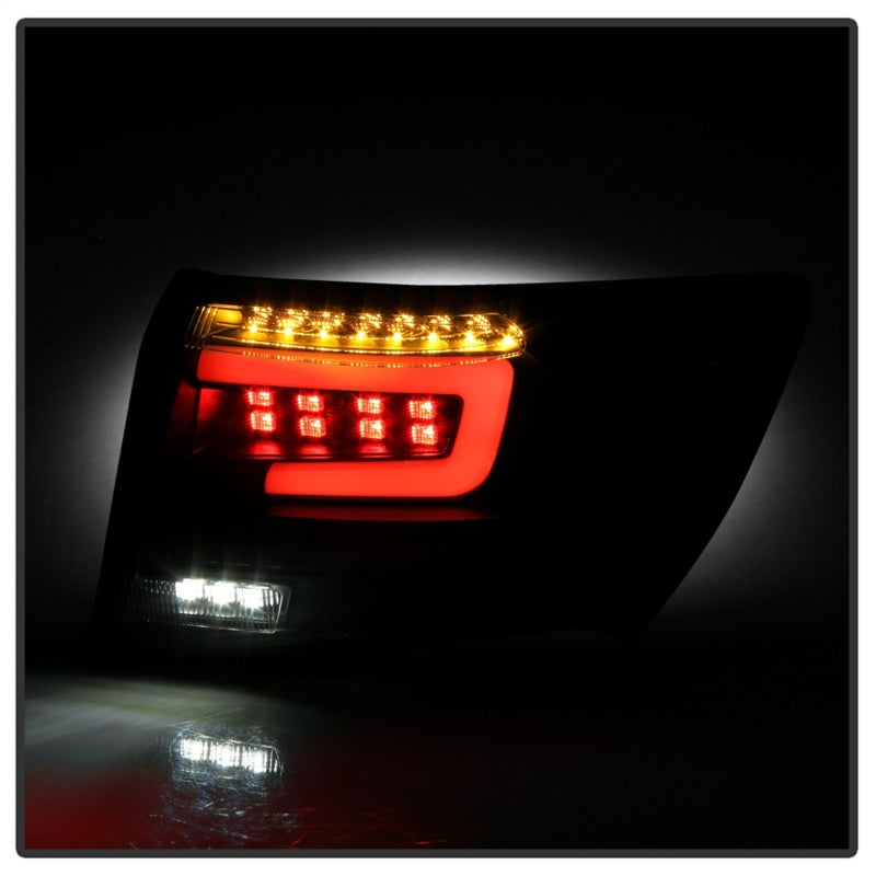 Spyder 08-11 Subaru Impreza WRX 4DR LED Tail Lights - Black ALT-YD-SI084D-LED-BK
