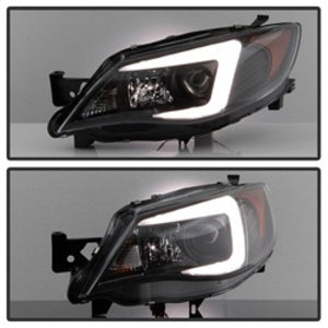 Spyder Subaru WRX 08-09 Projector Headlights - Halogen Model Only - Black PRO-YD-SWRX08-LBDRL-BK