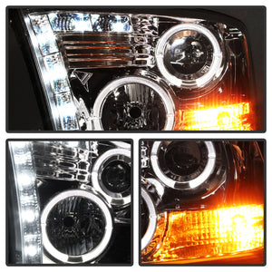 Spyder Dodge Ram 1500 09-14 10-14 Projector Headlights Halogen- LED Halo LED - Chrm PRO-YD-DR09-HL-C