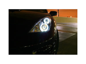 Spyder Toyota Celica 00-05 Projector Headlights LED Halo DRL Blk High H1 Low H1 PRO-YD-TCEL00-LED-BK