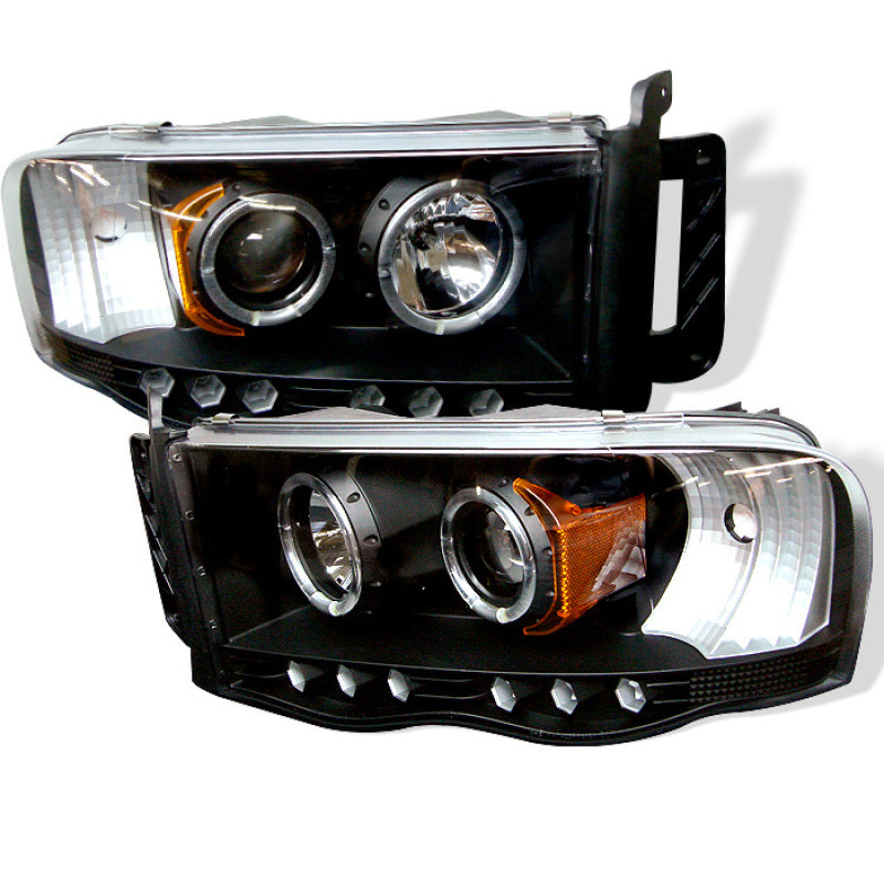 Spyder Dodge Ram 1500 02-05/Ram 2500 03-05 Projector Headlights LED Halo LED Blk PRO-YD-DR02-HL-BK