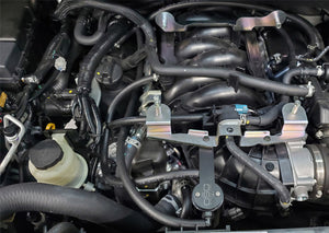 J&L 16-22 Nissan Titan 5.6L Passenger Side Oil Separator 3.0 - Black Anodized