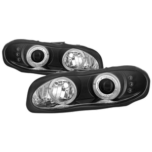 Spyder Chevy Camaro 98-02 Projector Headlights LED Halo LED Blk - Low H1 PRO-YD-CCAM98-HL-BK