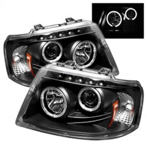 Spyder Ford Expedition 03-06 Projector Headlights LED Halo LED Blk (Not Included) PRO-YD-FE03-HL-BK