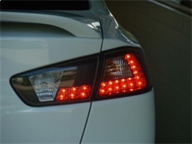 Spyder Mitsubishi Lancer/Evolution X 08-14 LED Tail Lights Smke ALT-YD-MITEVO1008-LED-SM
