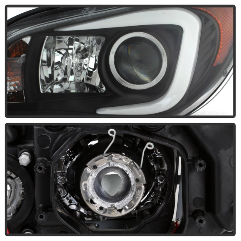 Spyder Subaru WRX 2006-2007 Projector Headlights - Halogen Only - Black PRO-YD-SWRX06-LBDRL-BK