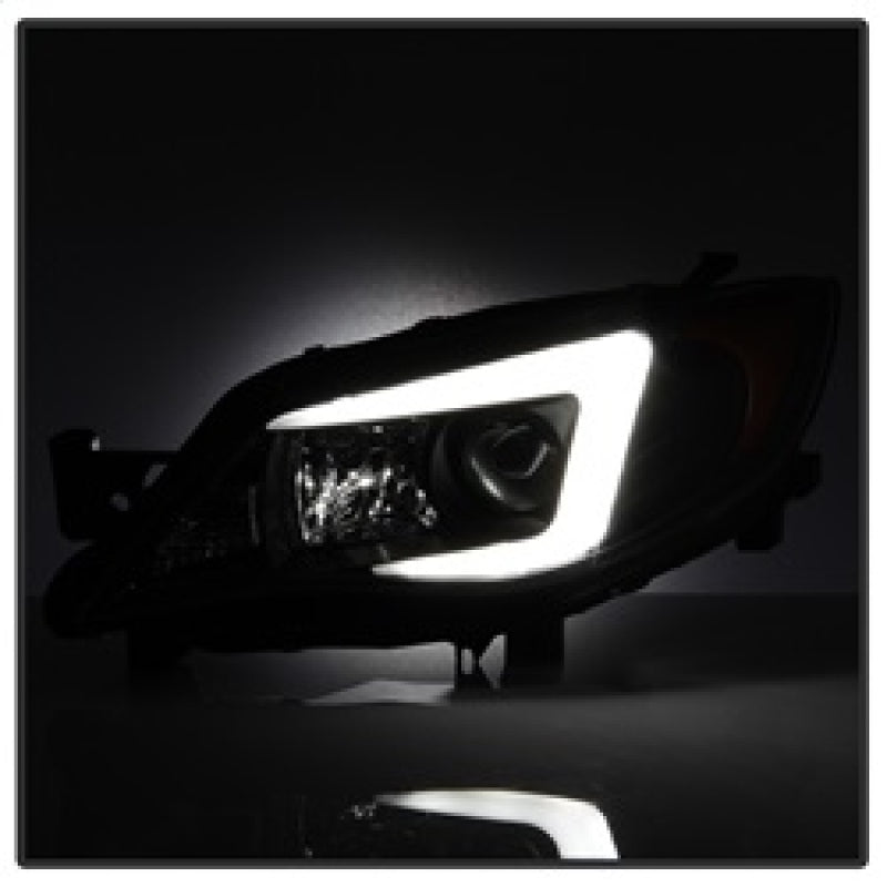 Spyder Subaru WRX 08-09 Projector Headlights - HID Model Only - Black PRO-YD-SWRX08-HID-LBDRL-BK