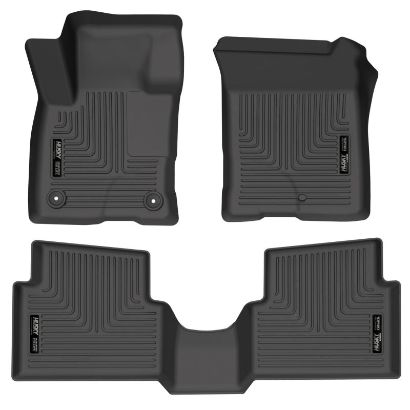 Husky Liners 2022 Ford Maverick(No Fit Hybrid) Weatherbeater Front & 2nd Seat Floor Liners - Black