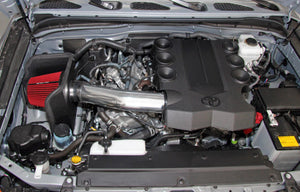 Spectre 10-18 Toyota FJ 10-15 4Runner V6-4.0L F/I Air Intake Kit - Polished w/Red Filter