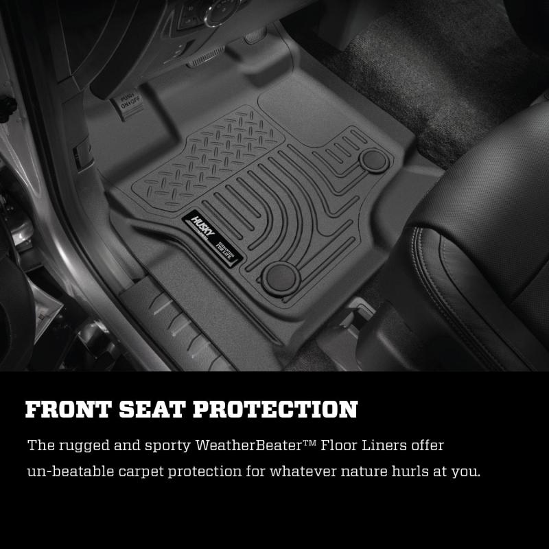 Husky Liners 15-22 Ford F-150 SuperCrew Weatherbeater Black Front & 2nd Seat Floor Liners
