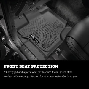 Husky Liners 2017 Ford Super Duty (Crew Cab) WeatherBeater Black Rear Floor Liners