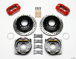 Wilwood Dynapro Low-Profile 11.00in P-Brake Kit Drill-Red Chevy 12 Bolt 2.75in Off w/ C-Clips