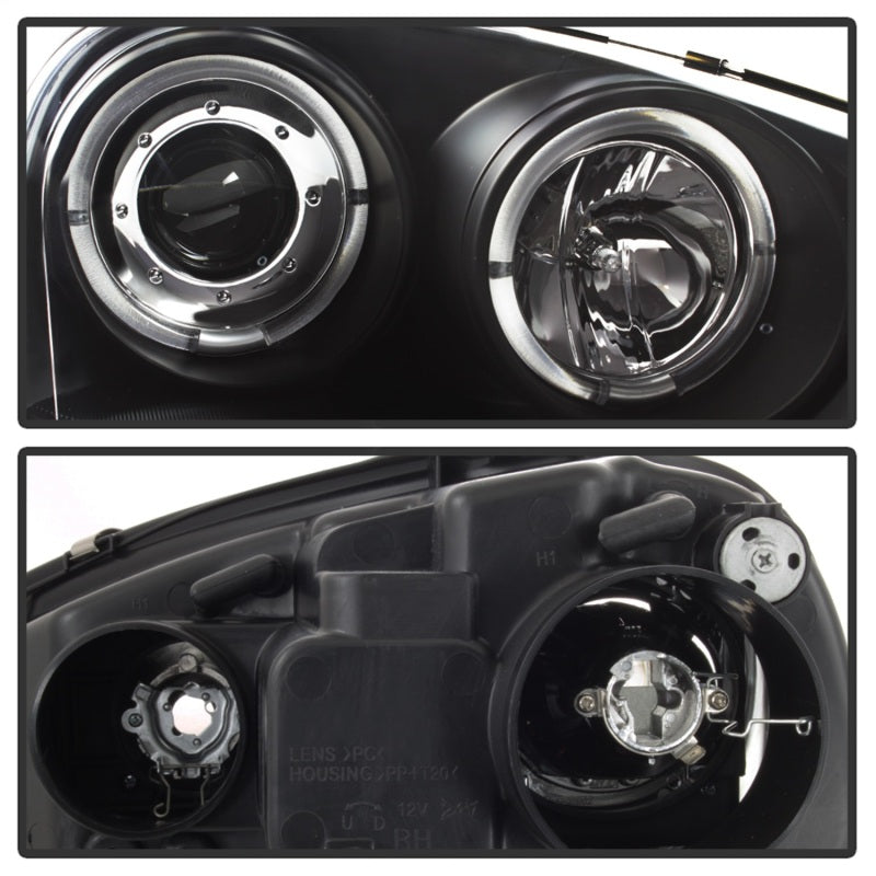 Spyder Volkswagen GTI 06-09/Jetta 06-09 Halogen Model Only - LED Halo DRL Black PRO-YD-VG06-HL-BK