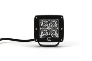 KC HiLiTES C-Series 3in. C3 LED Light 12w Amber Spot Beam (Pair Pack System) - Black