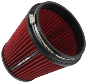 Spectre HPR Conical Air Filter 6in. Flange ID / 7.313in. Base OD / 7in. Tall - Red
