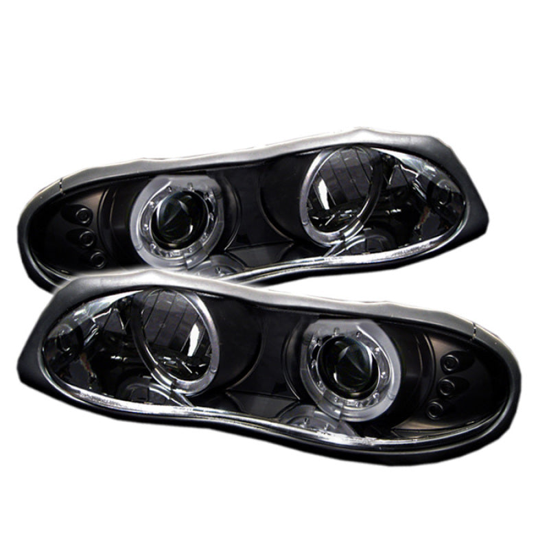 Spyder Chevy Camaro 98-02 Projector Headlights LED Halo LED Blk - Low H1 PRO-YD-CCAM98-HL-BK