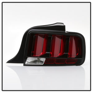 Spyder 05-09 Ford Mustang (Red Light Bar) LED Tail Lights - Black ALT-YD-FM05V3-RBLED-BK