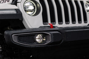 KC HiLiTES 18-23 Jeep JL/JT (w/Stock Bumper) Gravity G4 LED Light Clear Fog Beam (Pair Pack System)