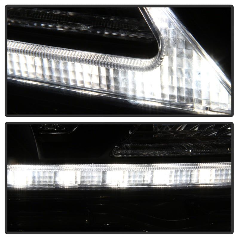 Spyder Toyota Sienna 2011-2014  Projector Headlights - DRL LED - Black PRO-YD-TSEN11-DRL-BK