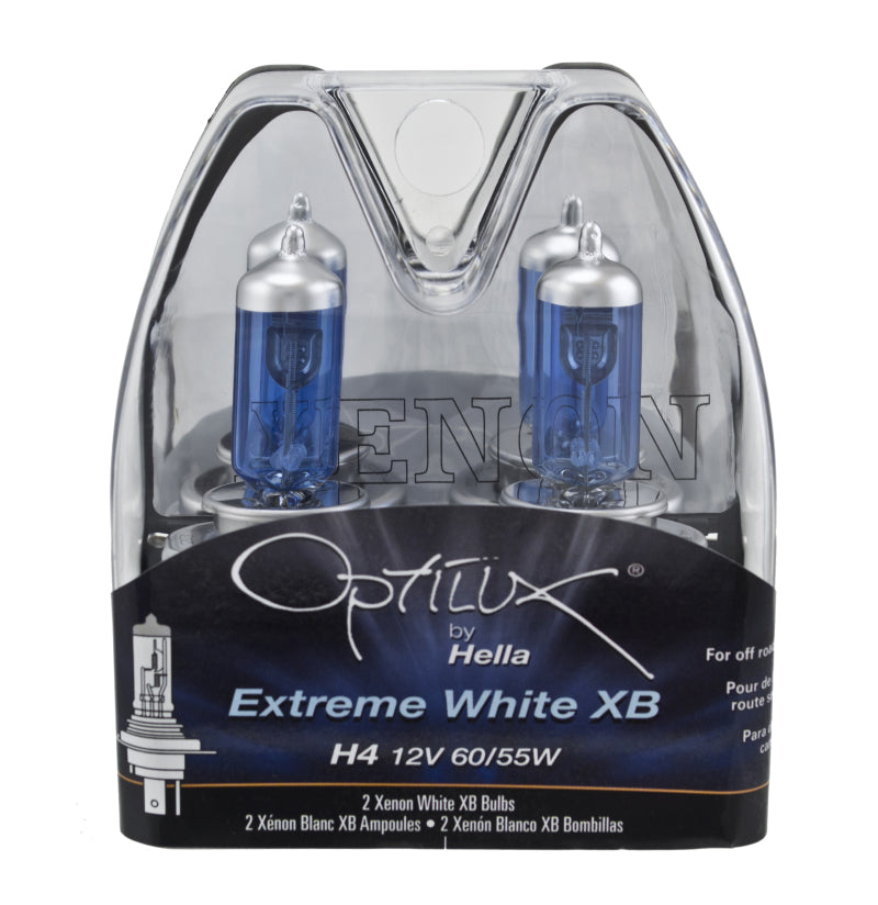 Hella Optilux 12V 60/55W H4/9003 P43t Extreme White XB Bulb (Pair)