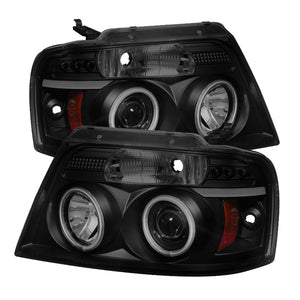 Spyder Ford F150 04-08 Projector Headlights V 2 CCFL Halo LED Blk Smke PRO-YD-FF15004-CCFL-G2-BSM