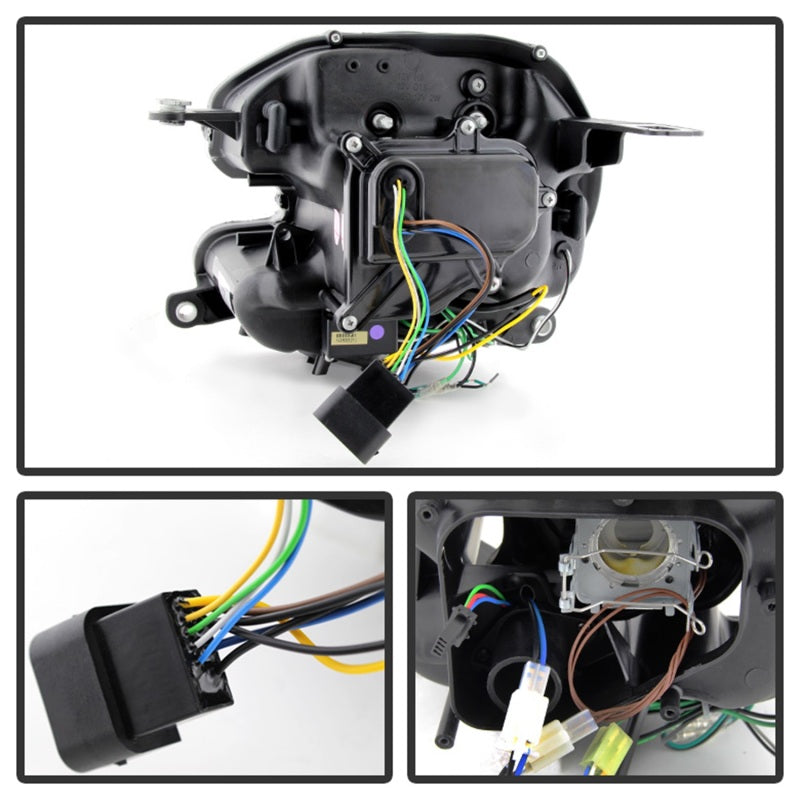 Spyder Mini Cooper 2010-2012 Projector Headlights Xenon/HID Model- DRL Blk PRO-YD-MC07-HID-DRL-BK