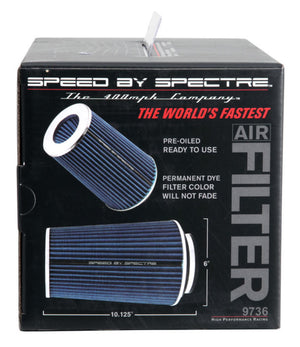 Spectre Adjustable Conical Air Filter 9-1/2in. Tall (Fits 3in. / 3-1/2in. / 4in. Tubes) - Blue