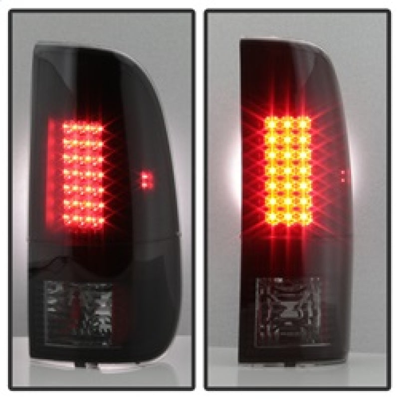 Spyder 08-16 Ford Super Duty LED Tail Lights Black Smoke ALT-YD-FS07-LED-BSM