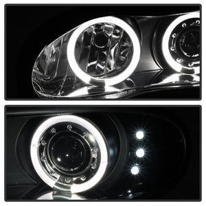 Spyder Chevy Camaro 98-02 Projector Headlights LED Halo LED Blk Smke - Low H1 PRO-YD-CCAM98-HL-BSM