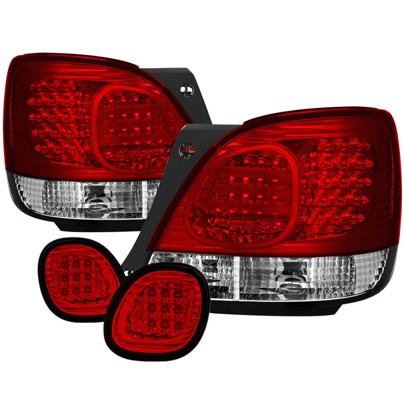 Spyder Lexus GS 300/400 98-05 LED Tail Lights Red Clear ALT-YD-LGS98-LED-RC