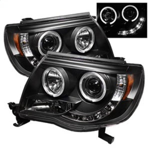 Spyder Toyota Tacoma 05-11 Projector Headlights LED Halo LED Black High H1 Low H1 PRO-YD-TT05-HL-BK