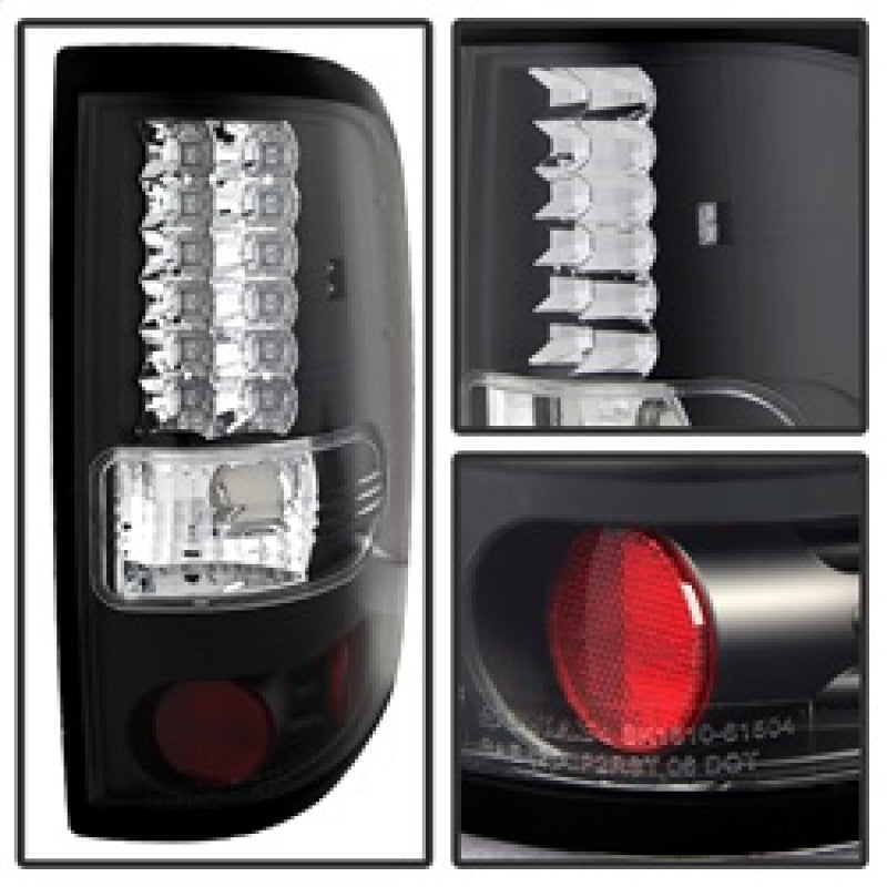 Spyder Ford F150 Styleside 04-08 (Not Fit Heritage & SVT)LED Tail Lights Black ALT-YD-FF15004-LED-BK