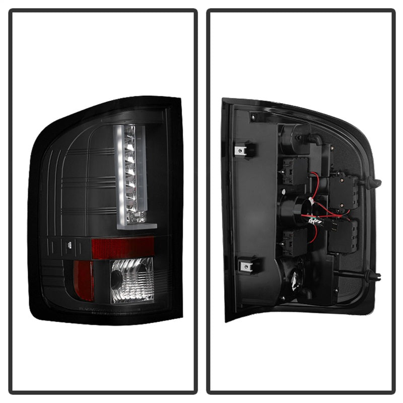Spyder Chevy Silverado 07-13 Version 2 LED Tail Lights - Black ALT-YD-CS07V2-LED-BK