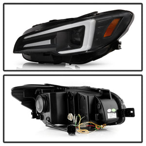 Spyder Subaru Impreza WRX 15-20 Halogen Model Projector Headlights - Black PRO-YD-SWRX15SI-SBSEQ-BK