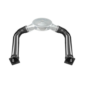 Spectre Air Box Kit 14in. / Dual 120 Degree Inlets - Chrome w/Black Ducts