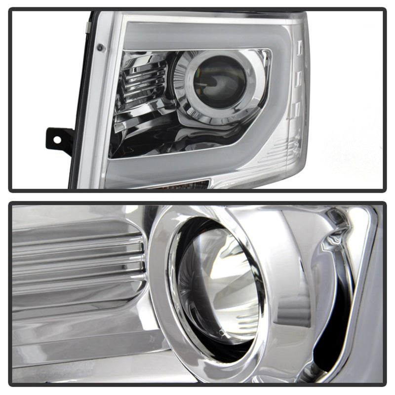 Spyder Ford F150 13-14 Projector Fctry Xenon Model- Light Bar DRL Chrm PRO-YD-FF15013-LBDRL-HID-C