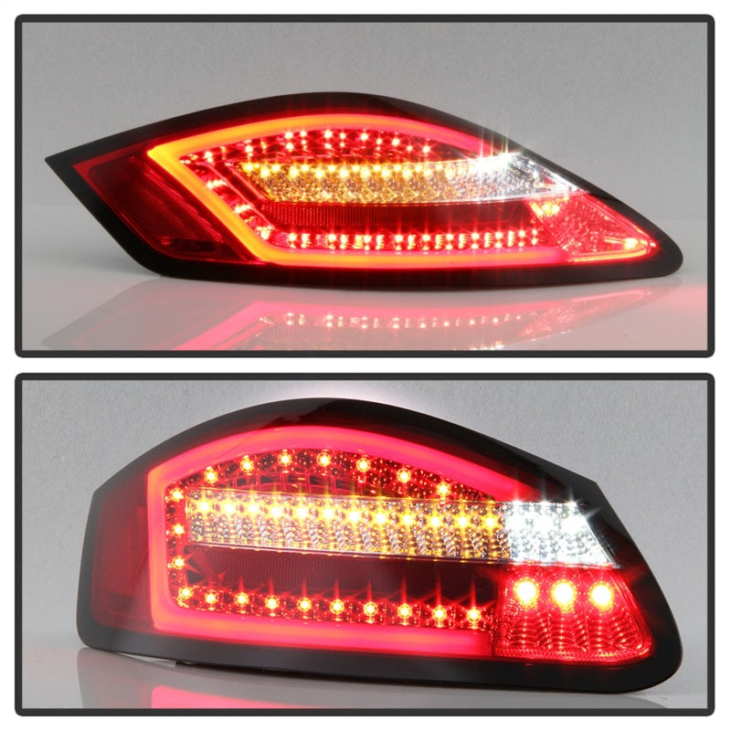 Spyder Porsche 987 Cayman 06-08 / Boxster 05-08 LED Tail Lights - Red Clear ALT-YD-P98705-LED-RC