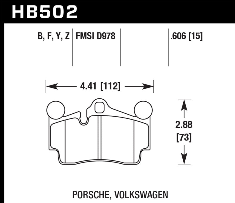 Hawk Porsche / Volkswagen HPS Street Rear Brake Pads