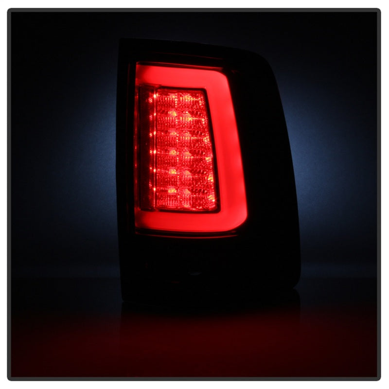 Spyder 09-16 Dodge Ram 1500 Light Bar LED Tail Lights - Red Clear ALT-YD-DRAM09V2-LED-RC