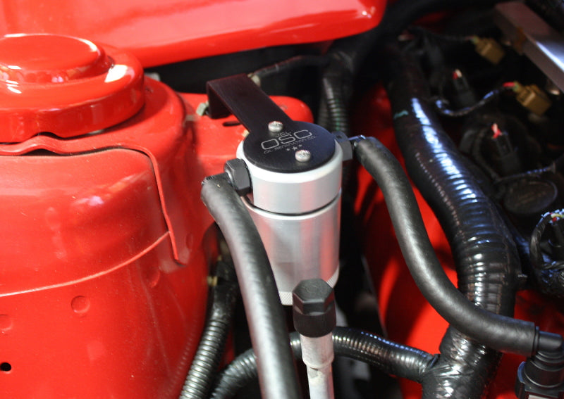 J&L 05-10 Ford Mustang GT/Bullitt/Saleen Passenger Side Oil Separator 3.0 - Clear Anodized