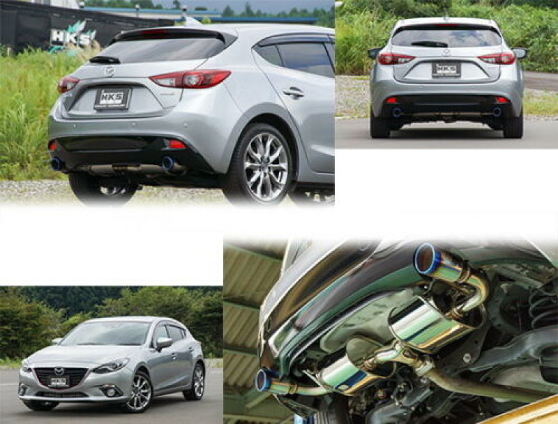 HKS 15+ Mazda 3 2.0L (Hatchback) Legamax Premium Exhaust System