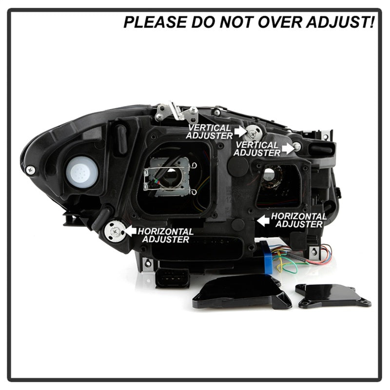 Spyder BMW 5 Series F10 11-13 Xenon/HID AFS Projector Headlights - Black PRO-YD-BMWF10HIDAFS-SEQ-BK