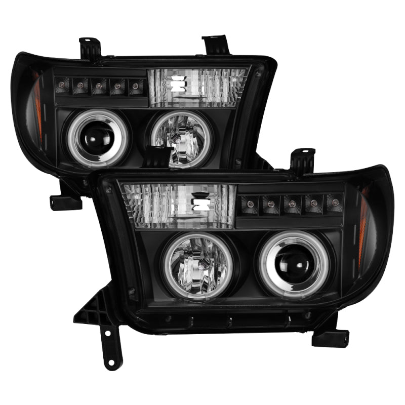 Spyder Toyota Tundra 07-13 Projector Headlights CCFL Halo LED Blk PRO-YD-TTU07-CCFL-BK