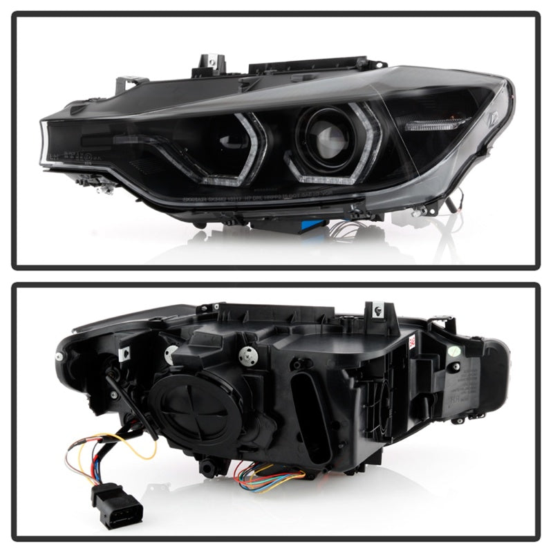 Spyder 12-14 BMW F30 3 Series 4DR Projector Headlights - Black PRO-YD-BMWF3012-AFSHID-BK