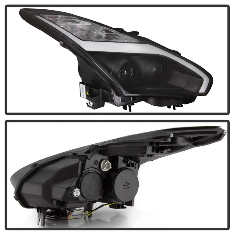 Spyder Nissan GTR R35 09-14 - Projector Headlights - DRL LED - Black