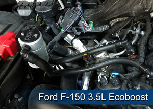 J&L 2011-2022 Ford F-150 2.7L/3.5L/5.0L Passenger Side Oil Separator 3.0 - Clear Anodized